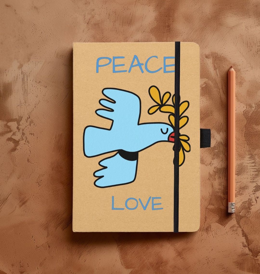 Peace Love Kraft Notebook