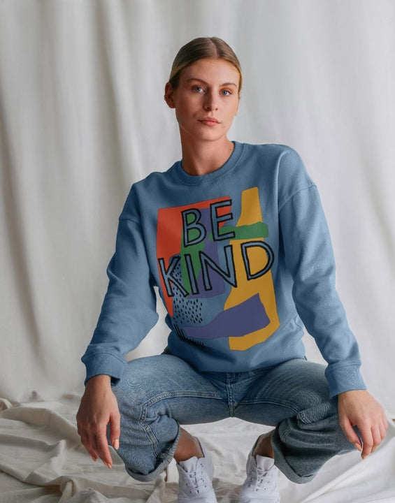 80s Retro Be Kind Crewneck Sweatshirt