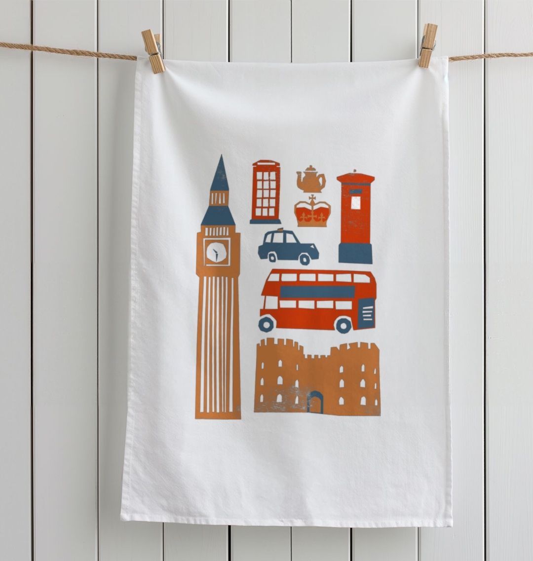 London Organic Cotton Tea Towel