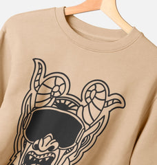 Graphic Crewneck Sweatshirt Monster Comic