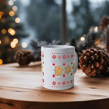 Tasse en céramique à motif de pain d'épices de Noël