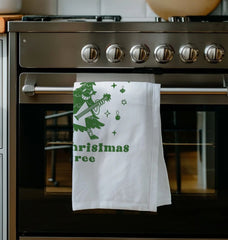 Rocking Around The Christmas Tree Cotton Tea Towel