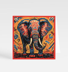 Indian Elephant Greetings Card