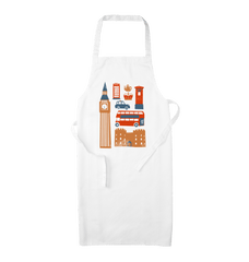 London Kitchen Apron Organic Cotton White One Size