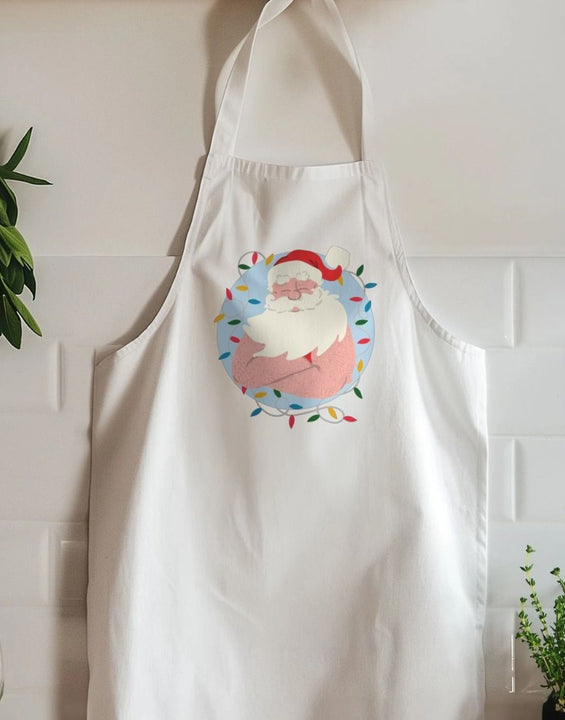 Father Christmas Print Baking Apron