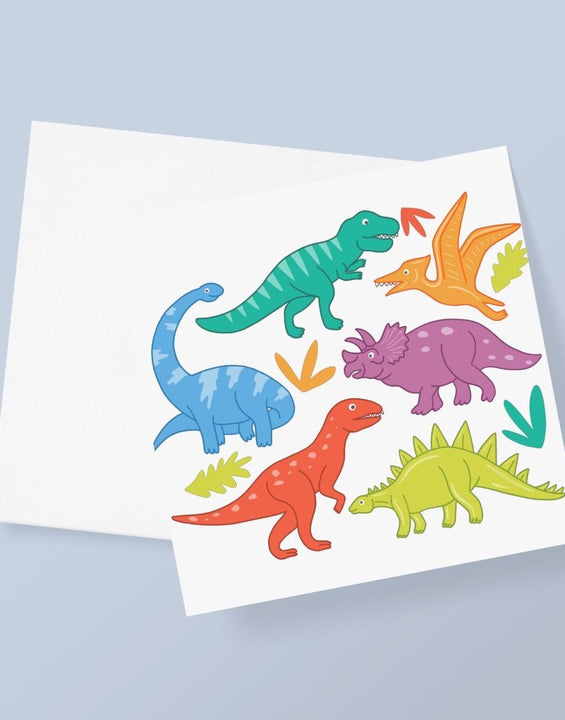 Types Of Dinosaurs Greetings Card