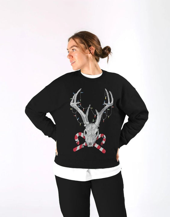 Christmas Sweatshirt Reindeer Graphic