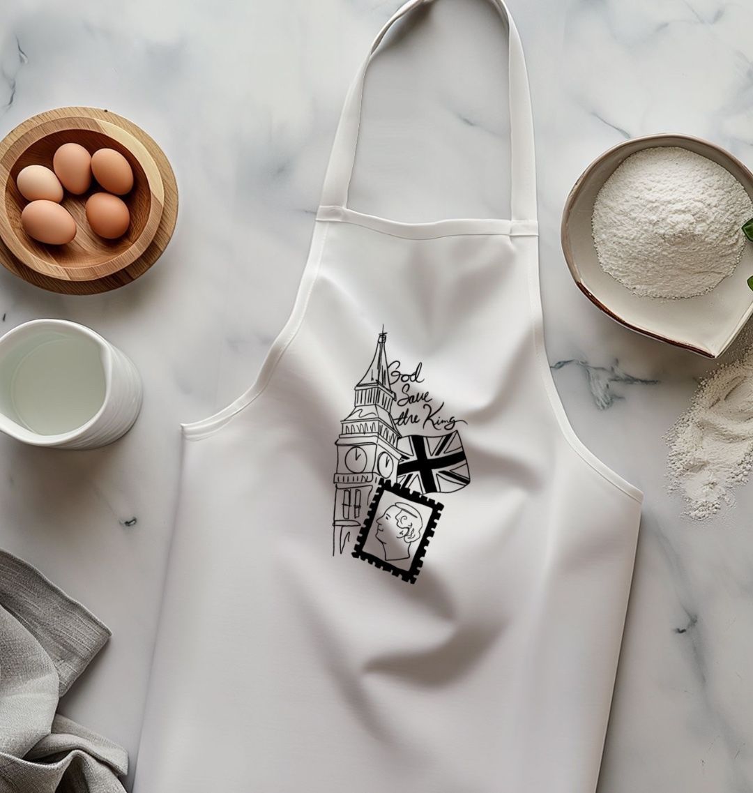 Celebrate The British Monarchy Organic Cotton Kitchen Apron