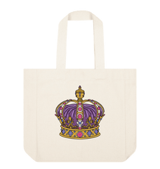 Royal Crown Cream Organic Cotton Tote Bag Natural One Size