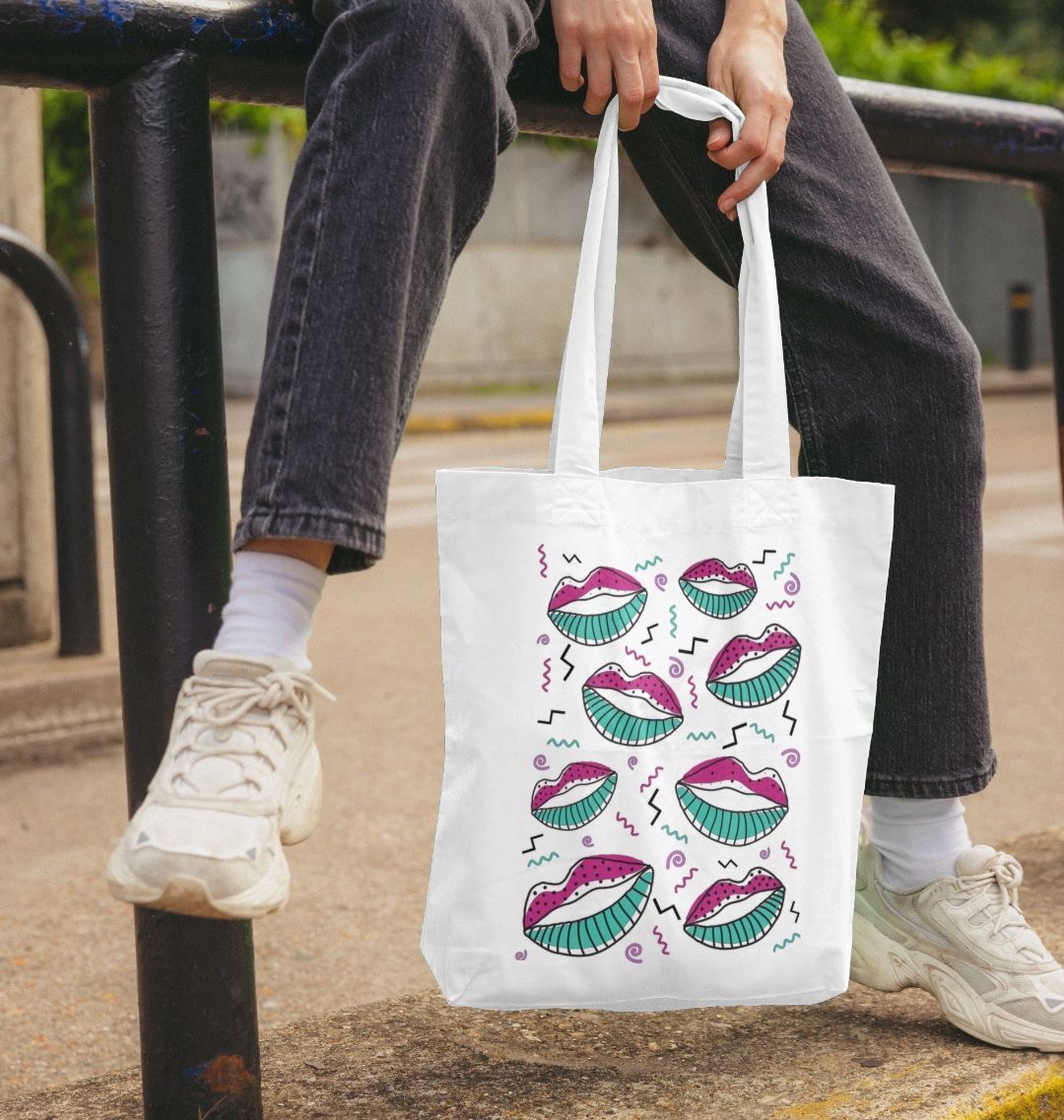 80s Retro Organic Cotton Tote Bag