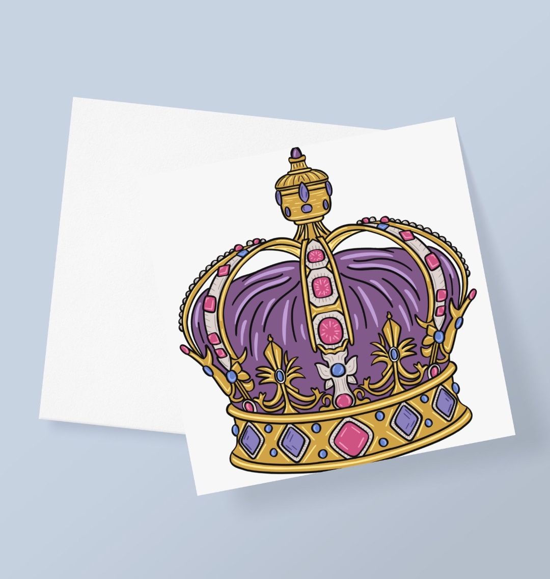 Royal Crown Greetings Card